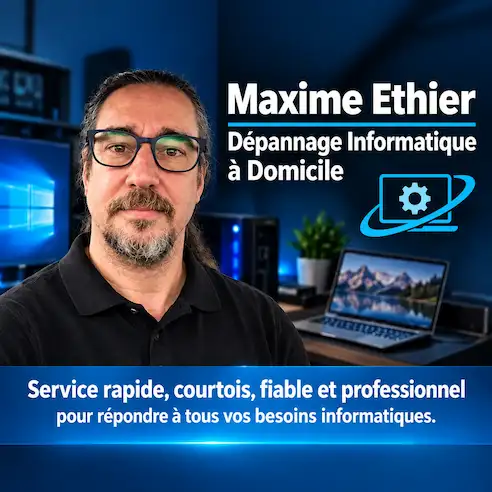 Annonce Maxime Ethier — dépannage informatique à domicile